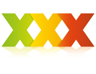 Obraz premium three cross mark for presentation template
