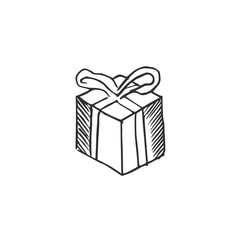 gift box isolated on white background, vector illustration