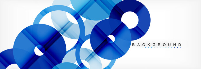 Colorful rings on grey background, modern geometric pattern design. Vector business or technology presentation design template, brochure or flyer pattern, or geometric web banner