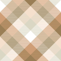 Plaid diagonal fabric texture seamless pattern