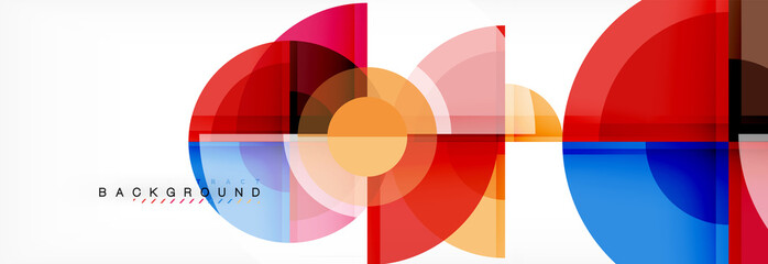 Obraz premium Abstract background bright circles geometric design