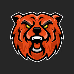 Bear mascot, Sport esports bear logo emblem, bear character
