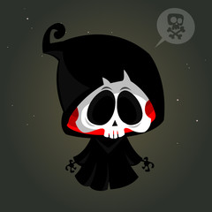 Death skeleton character suitable for Halloween, logo, religion and tattoo design