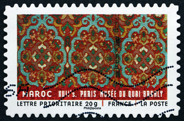 Postage stamp France 2011 textile design from Morocco