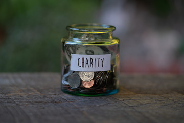 Charity jar, concept