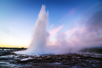 Strokkur geyser in Golden circle, Iceland