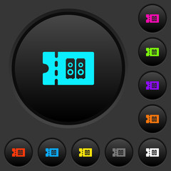 Hi-fi shop discount coupon dark push buttons with color icons