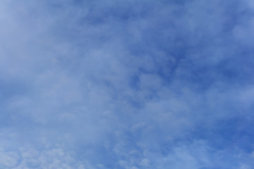 background - blue day sky with white cirro-cumulus clouds