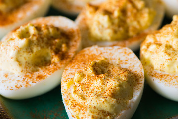Deviled eggs with paprika