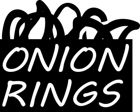 onion rings. vector logo