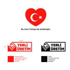 Yerli Üretim Logo Türkiye'de üretilmiştir Türk Malı (Made in Turkey logo)