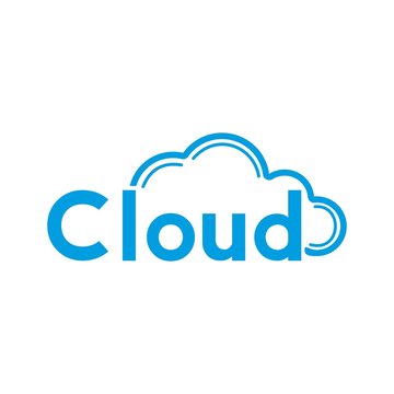 elegant cloud computing vector logo design