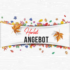 Herbstangebote Banner Hintergrund.