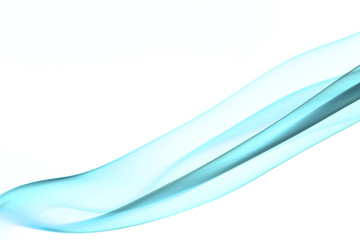 Abstract blue Smoke on White Background