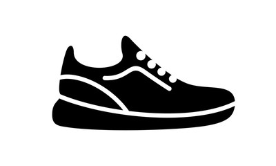 Running shoes icon fitness. Simple style sneaker.