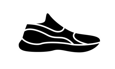 Running shoes icon fitness. Simple style sneaker.
