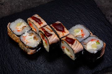 Japanese roll with eel