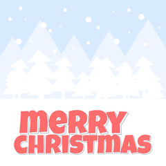 Merry Christmas Card Banner Modern Clean Design