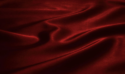 Obraz premium red satin or silk fabric as background