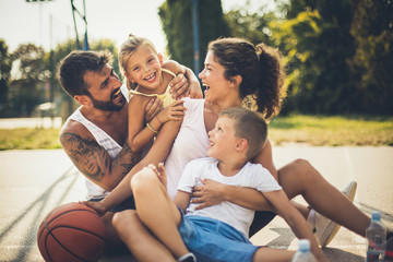 Basketball family portrait.