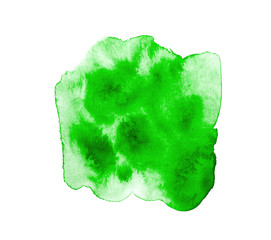 Green abstract background in watercolor