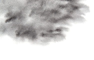 Gray abstract background in watercolor