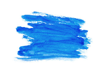 Blue of color strokes on white background with clipping path
