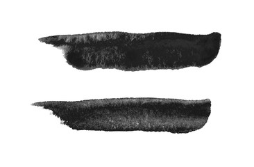 Black abstract background in watercolor