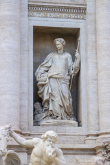 Fototapeta premium details of the fountain of trevi, Rome, Italy