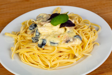 Pasta with mushrooms