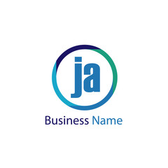 Initial Letter JA Logo Template Design