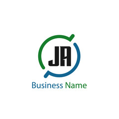 Initial Letter JA Logo Template Design