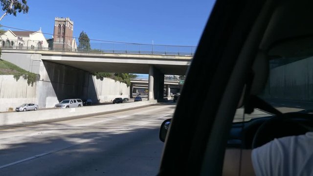 Video of highway in California in 4K slow motion 60fps