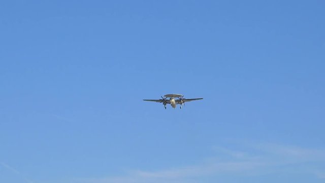 AWACS on the air in 4k slow motion 60fps