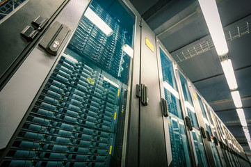Modern data center room.