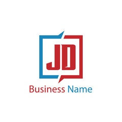 Initial Letter JD Logo Template Design