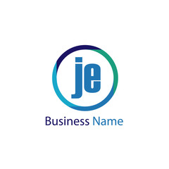 Initial Letter JE Logo Template Design