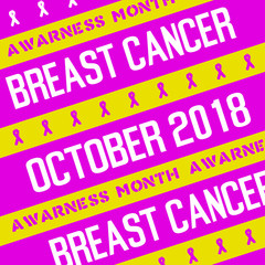 Vector illustration for the supporting october campaign 