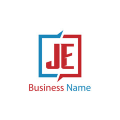 Initial Letter JE Logo Template Design