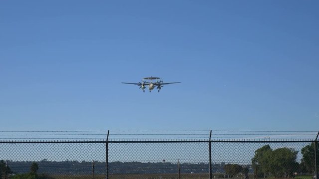 AWACS on the air in 4k slow motion 60fps