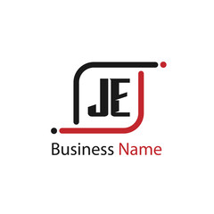 Initial Letter JE Logo Template Design