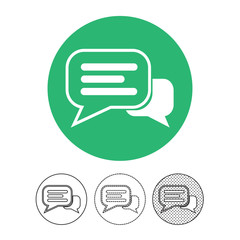 speech bubble chat vector icon