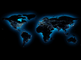 Physical world map illustration. Elements of this image furnished by NASA