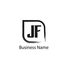 Initial Letter JF Logo Template Design