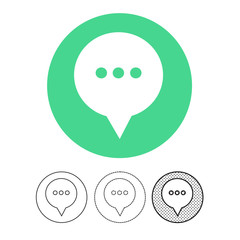 speech bubble chat vector icon