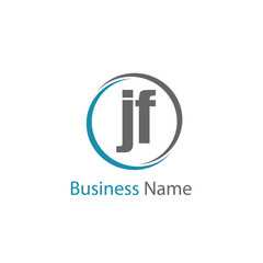 Initial Letter JF Logo Template Design