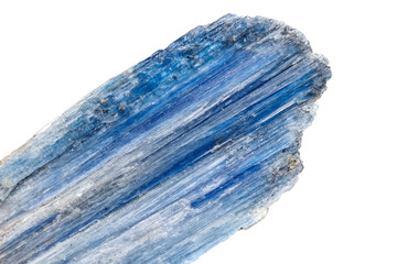Macro mineral stone Kyanite a white background © Minakryn Ruslan 