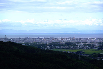 八面山から中津平野