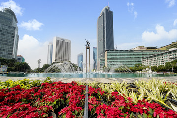 Hotel Indonesia roundabout with fountain