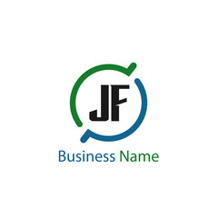 Initial Letter JF Logo Template Design